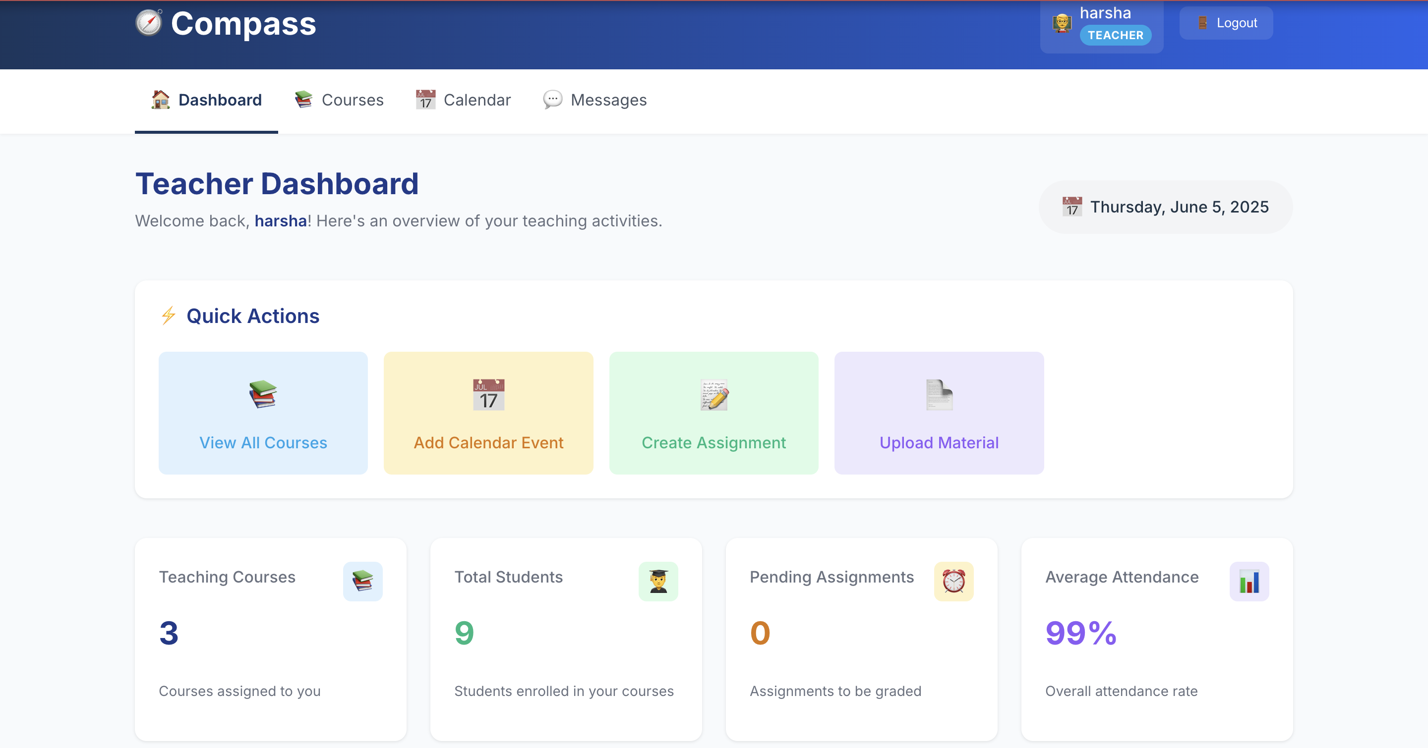 Teacher Dashboard